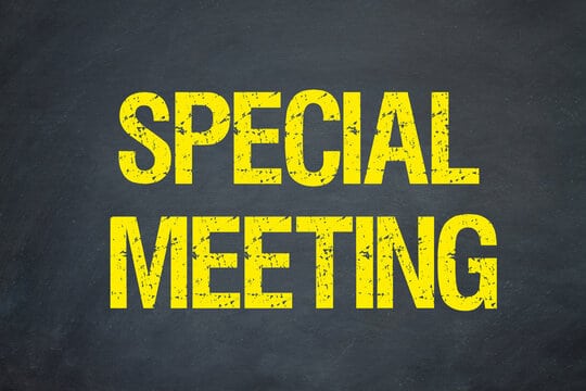 Special Meeting Notice Election Commission 